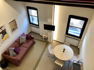 Arena Loft — soggiorno dallalto